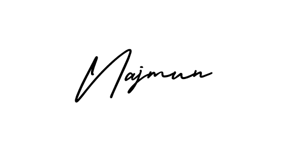How to Draw Najmun signature style? AmerikaSignatureDemo-Regular is a latest design signature styles for name Najmun. Najmun signature style 3 images and pictures png