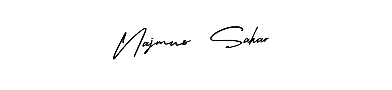 Design your own signature with our free online signature maker. With this signature software, you can create a handwritten (AmerikaSignatureDemo-Regular) signature for name Najmus  Sahar. Najmus  Sahar signature style 3 images and pictures png