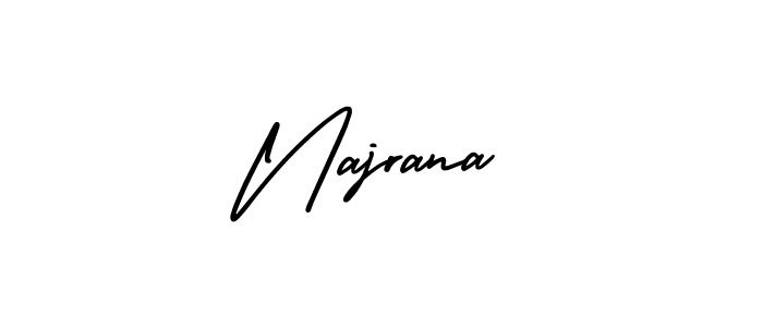 Najrana stylish signature style. Best Handwritten Sign (AmerikaSignatureDemo-Regular) for my name. Handwritten Signature Collection Ideas for my name Najrana. Najrana signature style 3 images and pictures png