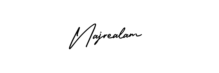 How to Draw Najrealam signature style? AmerikaSignatureDemo-Regular is a latest design signature styles for name Najrealam. Najrealam signature style 3 images and pictures png