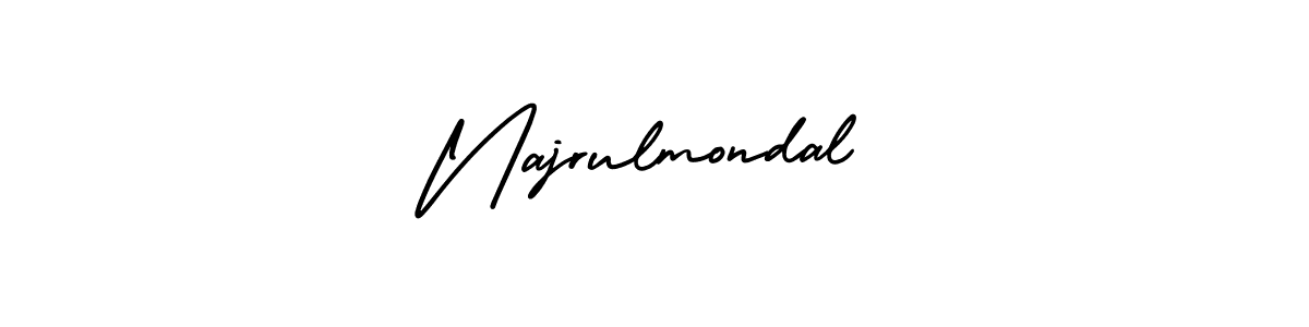 The best way (AmerikaSignatureDemo-Regular) to make a short signature is to pick only two or three words in your name. The name Najrulmondal include a total of six letters. For converting this name. Najrulmondal signature style 3 images and pictures png