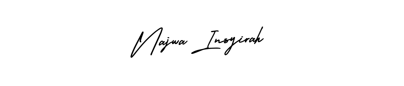 You can use this online signature creator to create a handwritten signature for the name Najwa Insyirah. This is the best online autograph maker. Najwa Insyirah signature style 3 images and pictures png