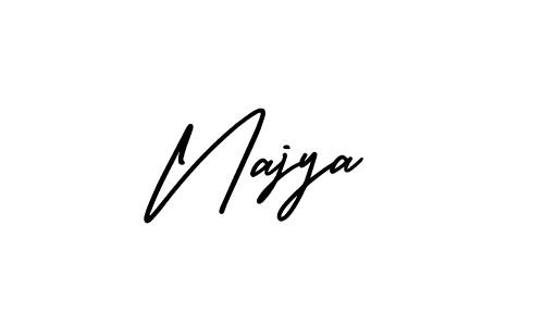 How to make Najya name signature. Use AmerikaSignatureDemo-Regular style for creating short signs online. This is the latest handwritten sign. Najya signature style 3 images and pictures png