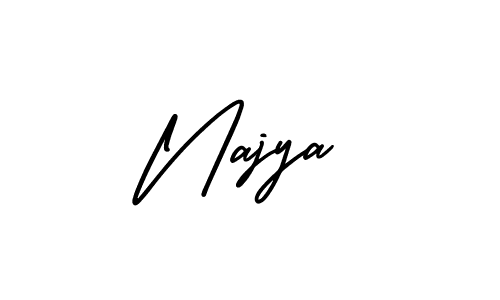 How to make Najya signature? AmerikaSignatureDemo-Regular is a professional autograph style. Create handwritten signature for Najya name. Najya signature style 3 images and pictures png