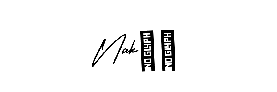 The best way (AmerikaSignatureDemo-Regular) to make a short signature is to pick only two or three words in your name. The name Nakशा include a total of six letters. For converting this name. Nakशा signature style 3 images and pictures png