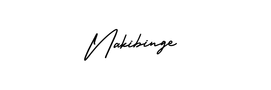 How to make Nakibinge signature? AmerikaSignatureDemo-Regular is a professional autograph style. Create handwritten signature for Nakibinge name. Nakibinge signature style 3 images and pictures png