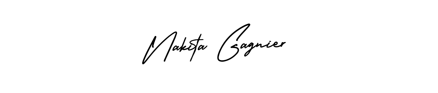 You can use this online signature creator to create a handwritten signature for the name Nakita Gagnier. This is the best online autograph maker. Nakita Gagnier signature style 3 images and pictures png