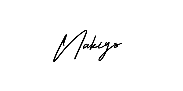 How to Draw Nakiys signature style? AmerikaSignatureDemo-Regular is a latest design signature styles for name Nakiys. Nakiys signature style 3 images and pictures png