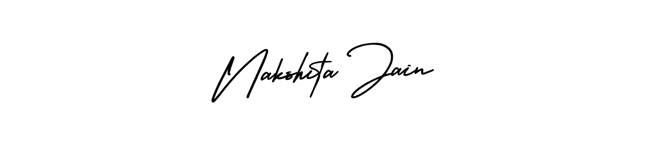 How to make Nakshita Jain signature? AmerikaSignatureDemo-Regular is a professional autograph style. Create handwritten signature for Nakshita Jain name. Nakshita Jain signature style 3 images and pictures png