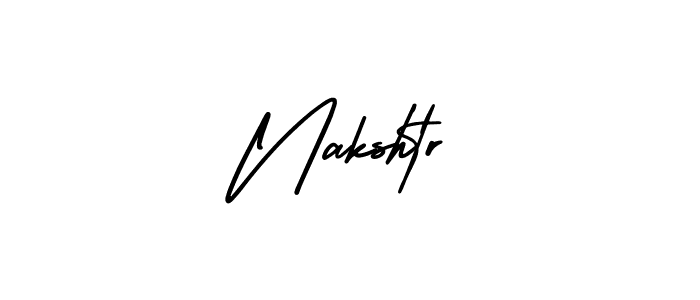How to Draw Nakshtr signature style? AmerikaSignatureDemo-Regular is a latest design signature styles for name Nakshtr. Nakshtr signature style 3 images and pictures png