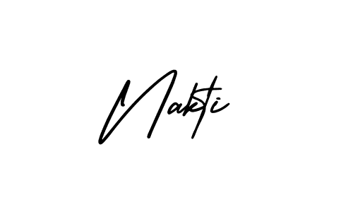 This is the best signature style for the Nakti name. Also you like these signature font (AmerikaSignatureDemo-Regular). Mix name signature. Nakti signature style 3 images and pictures png