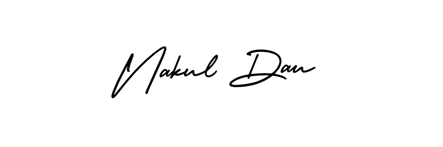 Design your own signature with our free online signature maker. With this signature software, you can create a handwritten (AmerikaSignatureDemo-Regular) signature for name Nakul Dau. Nakul Dau signature style 3 images and pictures png