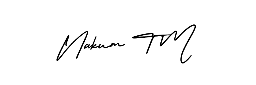 Here are the top 10 professional signature styles for the name Nakum T M. These are the best autograph styles you can use for your name. Nakum T M signature style 3 images and pictures png