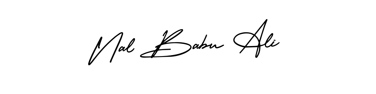 The best way (AmerikaSignatureDemo-Regular) to make a short signature is to pick only two or three words in your name. The name Nal Babu Ali include a total of six letters. For converting this name. Nal Babu Ali signature style 3 images and pictures png
