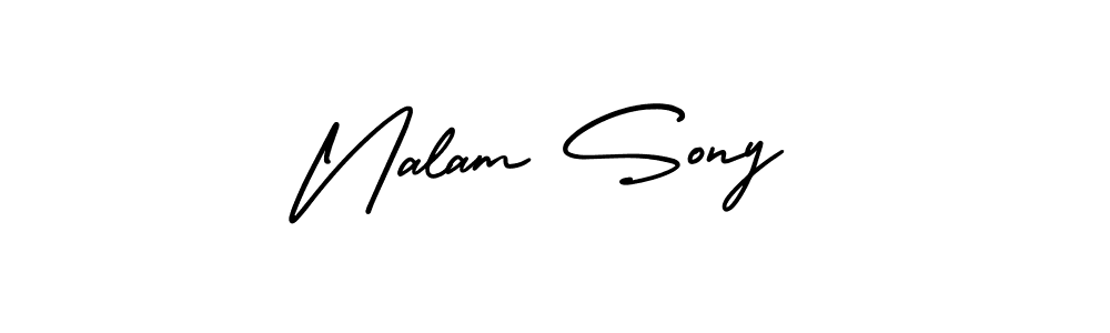 Create a beautiful signature design for name Nalam Sony. With this signature (AmerikaSignatureDemo-Regular) fonts, you can make a handwritten signature for free. Nalam Sony signature style 3 images and pictures png