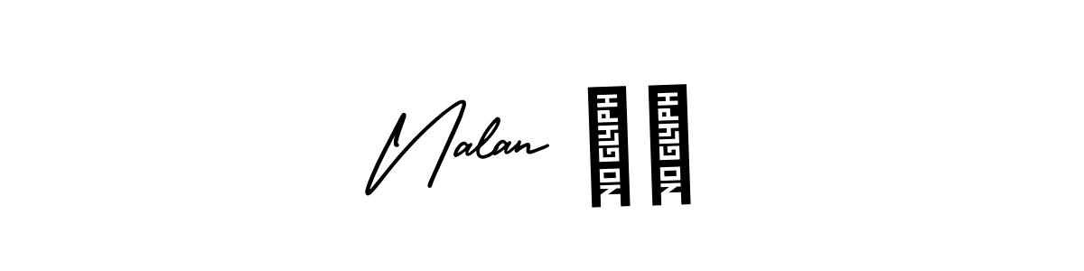 Also You can easily find your signature by using the search form. We will create Nalan ♥️ name handwritten signature images for you free of cost using AmerikaSignatureDemo-Regular sign style. Nalan ♥️ signature style 3 images and pictures png