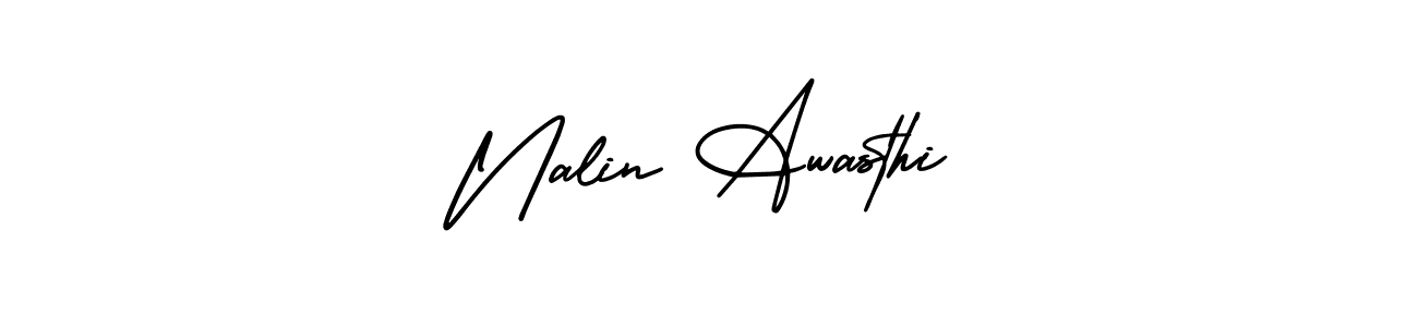 Nalin Awasthi stylish signature style. Best Handwritten Sign (AmerikaSignatureDemo-Regular) for my name. Handwritten Signature Collection Ideas for my name Nalin Awasthi. Nalin Awasthi signature style 3 images and pictures png