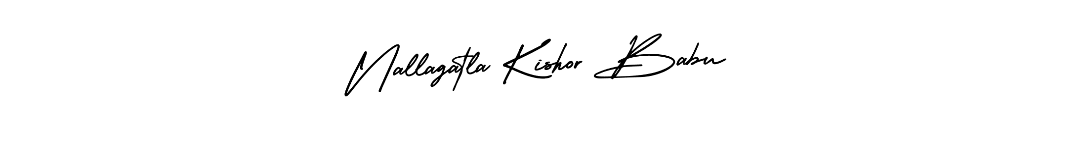 This is the best signature style for the Nallagatla Kishor Babu name. Also you like these signature font (AmerikaSignatureDemo-Regular). Mix name signature. Nallagatla Kishor Babu signature style 3 images and pictures png