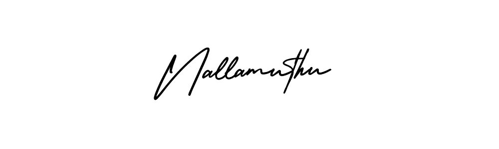 Similarly AmerikaSignatureDemo-Regular is the best handwritten signature design. Signature creator online .You can use it as an online autograph creator for name Nallamuthu. Nallamuthu signature style 3 images and pictures png