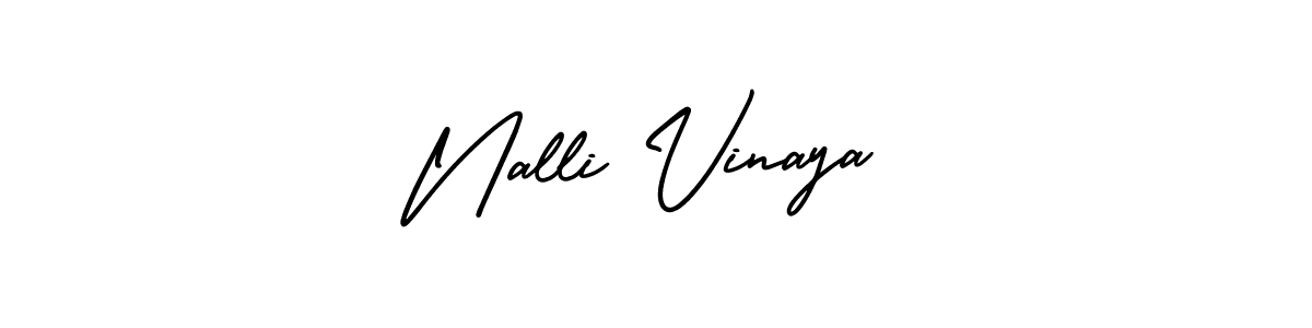 It looks lik you need a new signature style for name Nalli Vinaya. Design unique handwritten (AmerikaSignatureDemo-Regular) signature with our free signature maker in just a few clicks. Nalli Vinaya signature style 3 images and pictures png