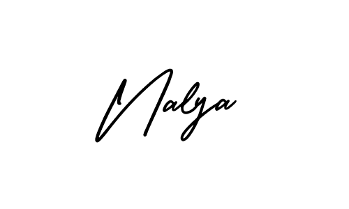 Nalya stylish signature style. Best Handwritten Sign (AmerikaSignatureDemo-Regular) for my name. Handwritten Signature Collection Ideas for my name Nalya. Nalya signature style 3 images and pictures png