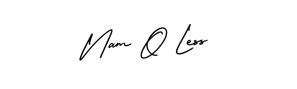 if you are searching for the best signature style for your name Nam O Less. so please give up your signature search. here we have designed multiple signature styles  using AmerikaSignatureDemo-Regular. Nam O Less signature style 3 images and pictures png