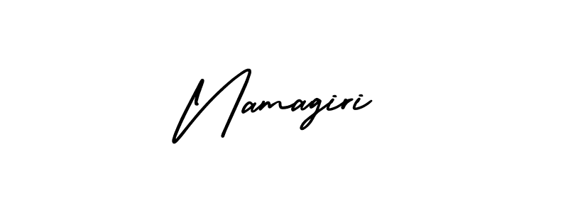 Use a signature maker to create a handwritten signature online. With this signature software, you can design (AmerikaSignatureDemo-Regular) your own signature for name Namagiri. Namagiri signature style 3 images and pictures png