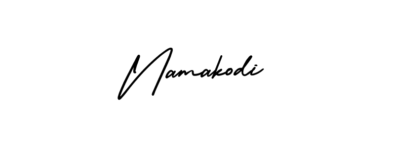 You should practise on your own different ways (AmerikaSignatureDemo-Regular) to write your name (Namakodi) in signature. don't let someone else do it for you. Namakodi signature style 3 images and pictures png