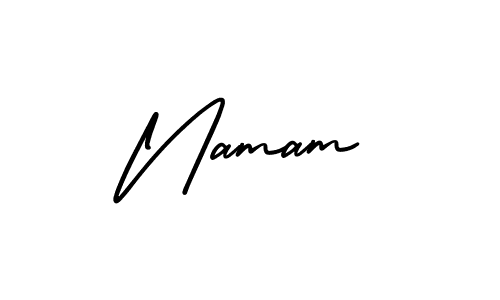 You should practise on your own different ways (AmerikaSignatureDemo-Regular) to write your name (Namam) in signature. don't let someone else do it for you. Namam signature style 3 images and pictures png