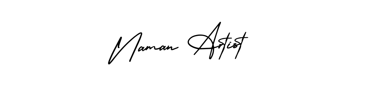 Naman Artist stylish signature style. Best Handwritten Sign (AmerikaSignatureDemo-Regular) for my name. Handwritten Signature Collection Ideas for my name Naman Artist. Naman Artist signature style 3 images and pictures png