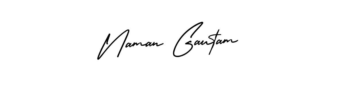 Naman Gautam stylish signature style. Best Handwritten Sign (AmerikaSignatureDemo-Regular) for my name. Handwritten Signature Collection Ideas for my name Naman Gautam. Naman Gautam signature style 3 images and pictures png