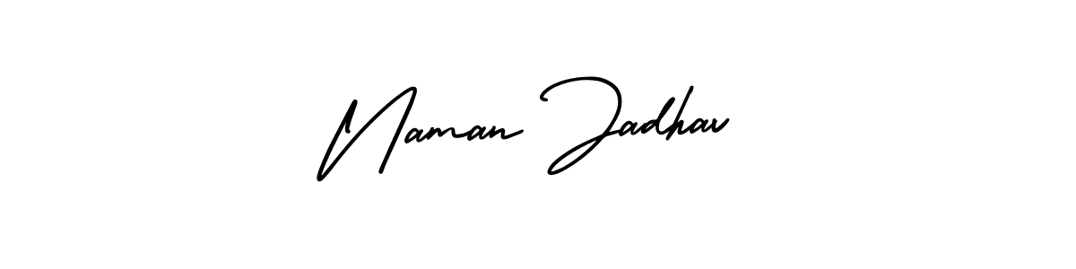 Create a beautiful signature design for name Naman Jadhav. With this signature (AmerikaSignatureDemo-Regular) fonts, you can make a handwritten signature for free. Naman Jadhav signature style 3 images and pictures png