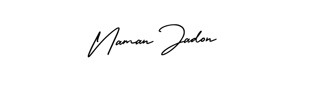 Naman Jadon stylish signature style. Best Handwritten Sign (AmerikaSignatureDemo-Regular) for my name. Handwritten Signature Collection Ideas for my name Naman Jadon. Naman Jadon signature style 3 images and pictures png