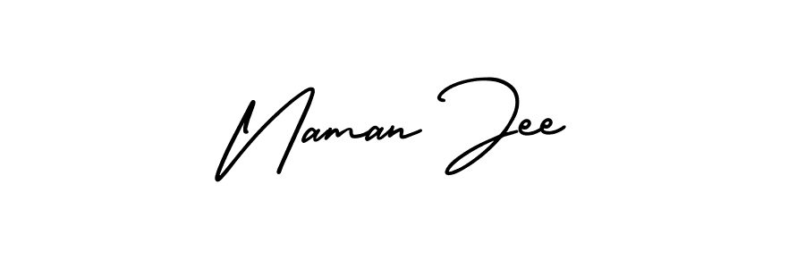 You should practise on your own different ways (AmerikaSignatureDemo-Regular) to write your name (Naman Jee) in signature. don't let someone else do it for you. Naman Jee signature style 3 images and pictures png