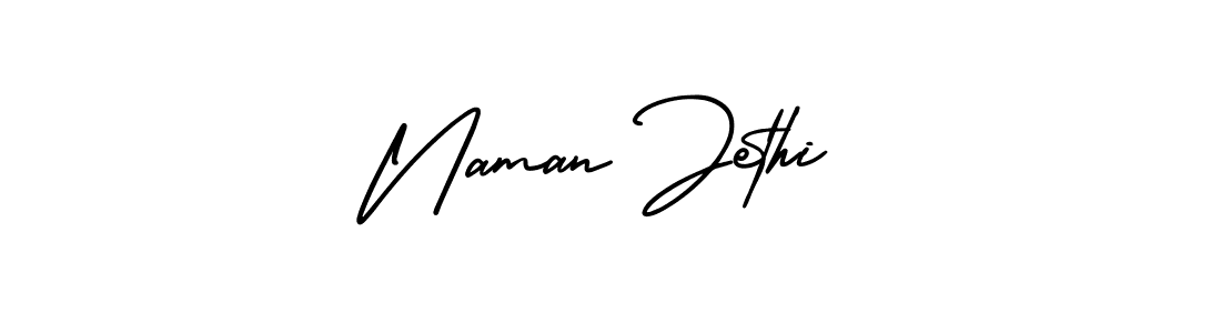 Design your own signature with our free online signature maker. With this signature software, you can create a handwritten (AmerikaSignatureDemo-Regular) signature for name Naman Jethi. Naman Jethi signature style 3 images and pictures png