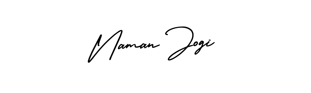 How to make Naman Jogi name signature. Use AmerikaSignatureDemo-Regular style for creating short signs online. This is the latest handwritten sign. Naman Jogi signature style 3 images and pictures png