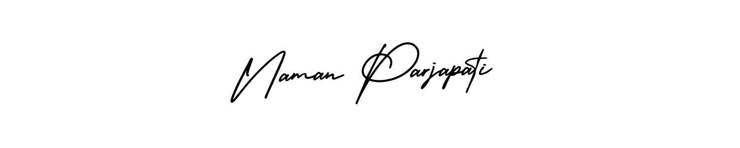 Design your own signature with our free online signature maker. With this signature software, you can create a handwritten (AmerikaSignatureDemo-Regular) signature for name Naman Parjapati. Naman Parjapati signature style 3 images and pictures png