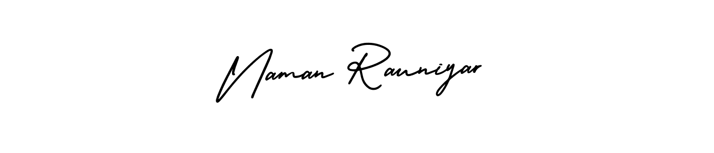 Naman Rauniyar stylish signature style. Best Handwritten Sign (AmerikaSignatureDemo-Regular) for my name. Handwritten Signature Collection Ideas for my name Naman Rauniyar. Naman Rauniyar signature style 3 images and pictures png