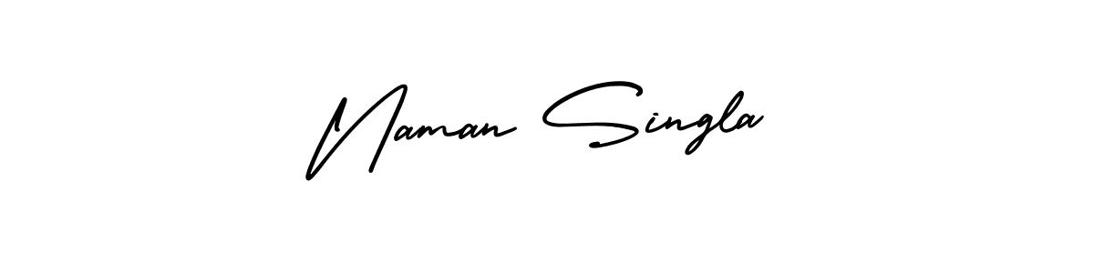 It looks lik you need a new signature style for name Naman Singla. Design unique handwritten (AmerikaSignatureDemo-Regular) signature with our free signature maker in just a few clicks. Naman Singla signature style 3 images and pictures png
