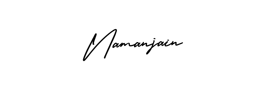 Make a beautiful signature design for name Namanjain. With this signature (AmerikaSignatureDemo-Regular) style, you can create a handwritten signature for free. Namanjain signature style 3 images and pictures png