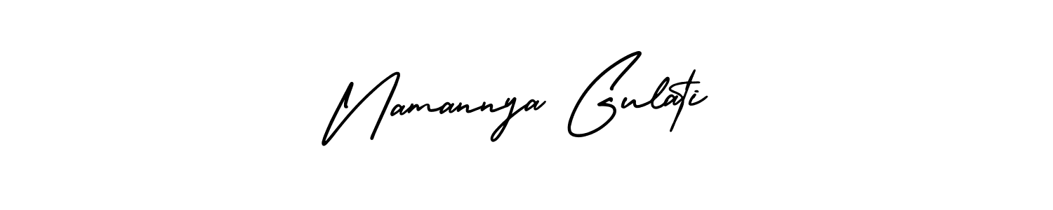 How to make Namannya Gulati name signature. Use AmerikaSignatureDemo-Regular style for creating short signs online. This is the latest handwritten sign. Namannya Gulati signature style 3 images and pictures png