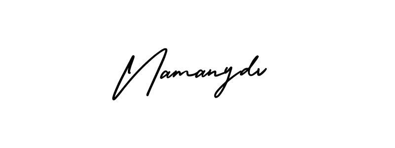 How to Draw Namanydv signature style? AmerikaSignatureDemo-Regular is a latest design signature styles for name Namanydv. Namanydv signature style 3 images and pictures png