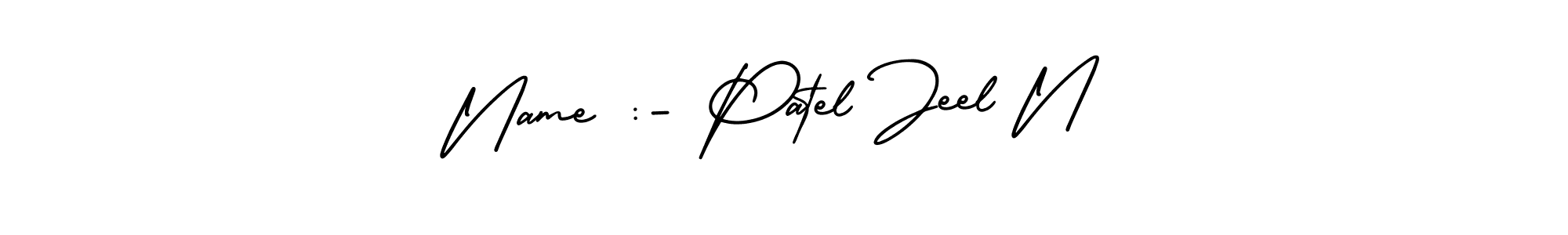 How to make Name :- Patel Jeel N signature? AmerikaSignatureDemo-Regular is a professional autograph style. Create handwritten signature for Name :- Patel Jeel N name. Name :- Patel Jeel N signature style 3 images and pictures png