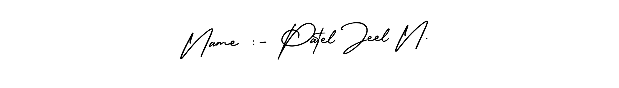 Once you've used our free online signature maker to create your best signature AmerikaSignatureDemo-Regular style, it's time to enjoy all of the benefits that Name :- Patel Jeel N. name signing documents. Name :- Patel Jeel N. signature style 3 images and pictures png