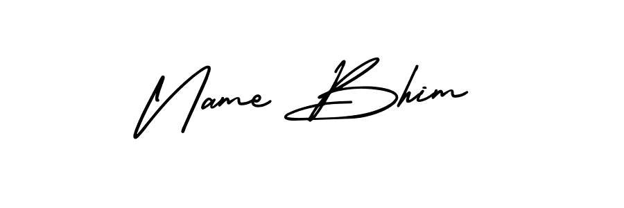 Design your own signature with our free online signature maker. With this signature software, you can create a handwritten (AmerikaSignatureDemo-Regular) signature for name Name Bhim. Name Bhim signature style 3 images and pictures png
