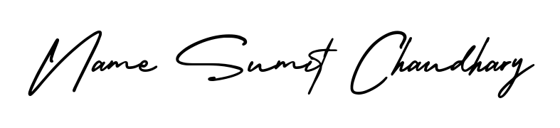 Use a signature maker to create a handwritten signature online. With this signature software, you can design (AmerikaSignatureDemo-Regular) your own signature for name Name Sumit Chaudhary. Name Sumit Chaudhary signature style 3 images and pictures png