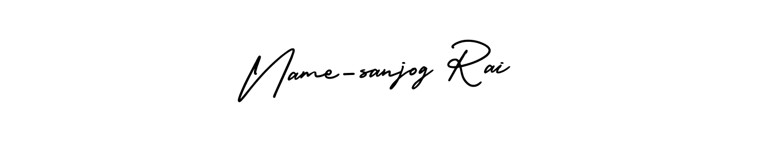 Design your own signature with our free online signature maker. With this signature software, you can create a handwritten (AmerikaSignatureDemo-Regular) signature for name Name-sanjog Rai. Name-sanjog Rai signature style 3 images and pictures png