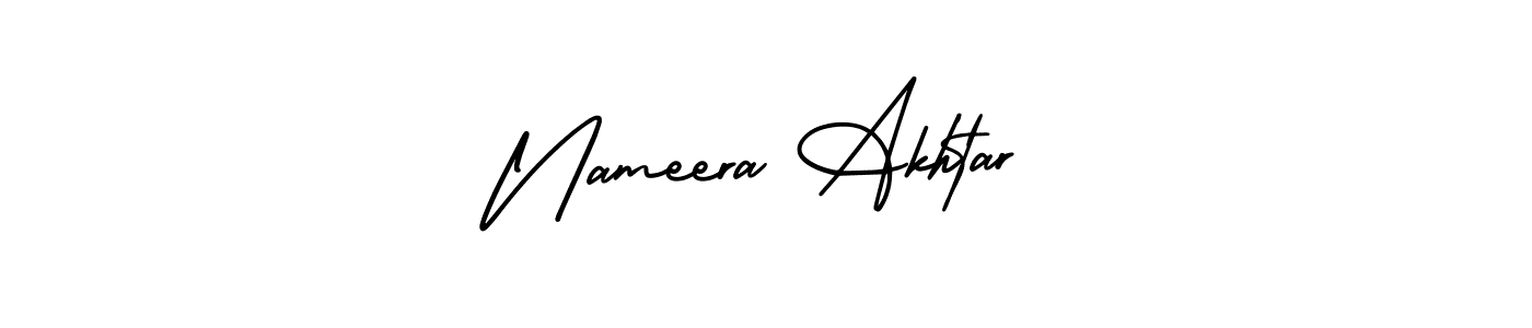 Make a beautiful signature design for name Nameera Akhtar. With this signature (AmerikaSignatureDemo-Regular) style, you can create a handwritten signature for free. Nameera Akhtar signature style 3 images and pictures png