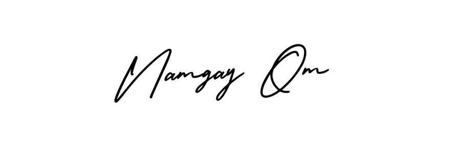 Also You can easily find your signature by using the search form. We will create Namgay Om name handwritten signature images for you free of cost using AmerikaSignatureDemo-Regular sign style. Namgay Om signature style 3 images and pictures png