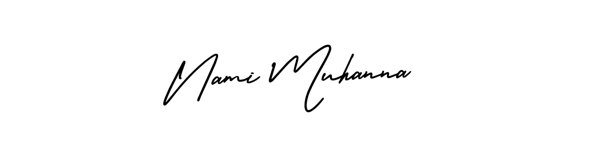 Best and Professional Signature Style for Nami Muhanna. AmerikaSignatureDemo-Regular Best Signature Style Collection. Nami Muhanna signature style 3 images and pictures png